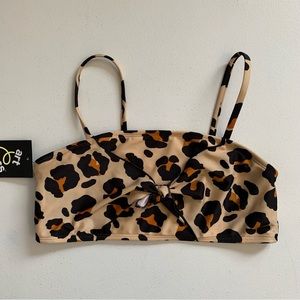 Art Class Cheetah Print Bikini Top Girl’s Size XL NWT